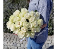 Белая голландская роза 60 см